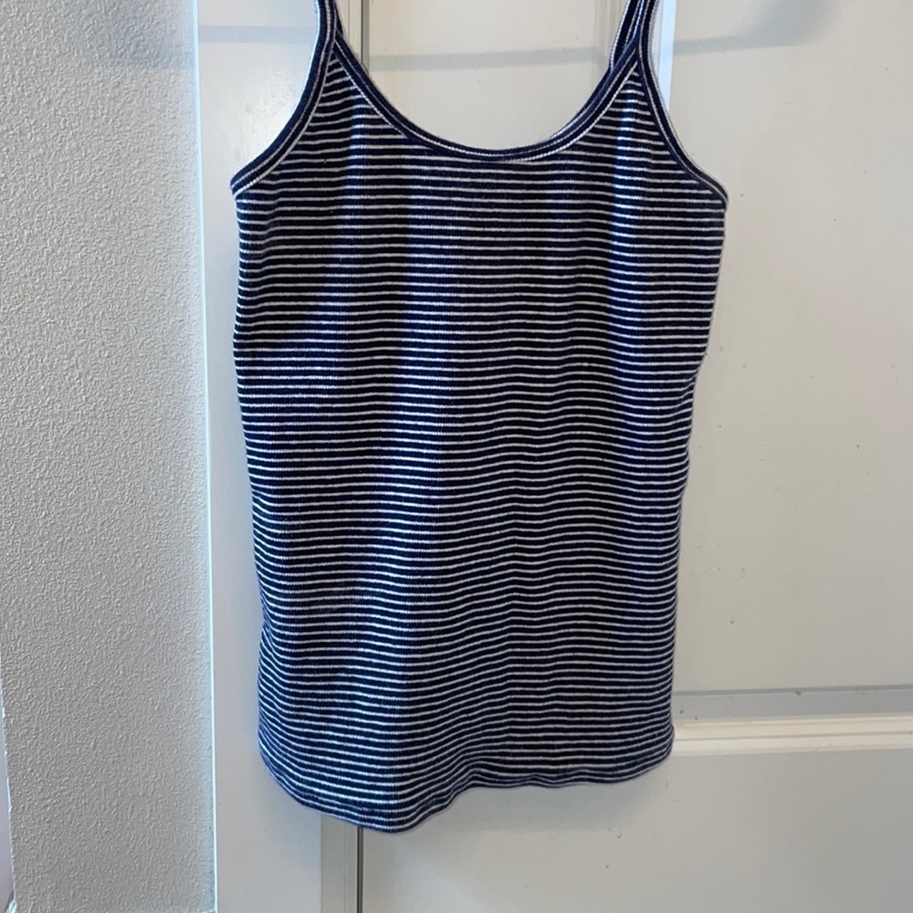 Forever 21 Blue Striped Tank-Top